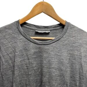 Icebreaker Mens XL Gray Cool-Lite Merino Wool Base Layer Performance S/S T-Shirt